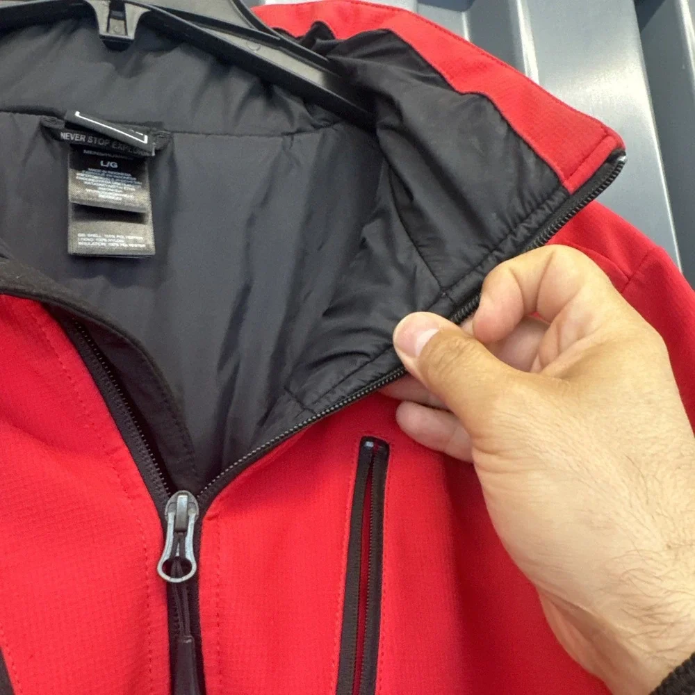 The North Face Apex Elevation Jacket Men's Size large Red Asphalt Grey Full Zip